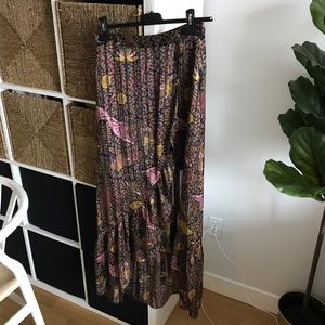 Ba&sh Paris silk printed Dalva skirt